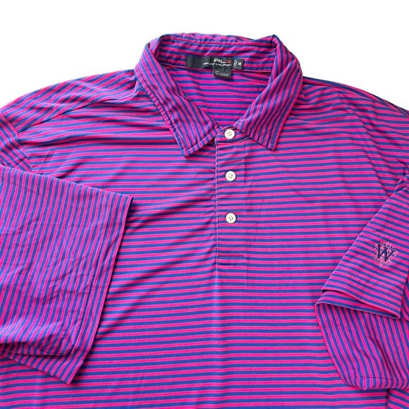 RLX Ralph Lauren Striped Performance Polo Shirt Golf Men's Size XXL - Picture 1 of 8